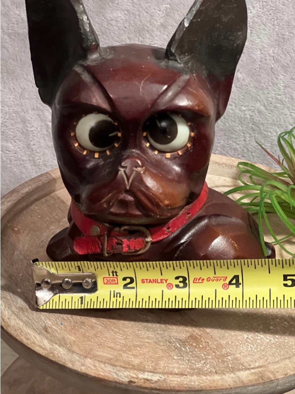 Antique Oswald German googly eye clock French bulldog - Picture 10 of 10